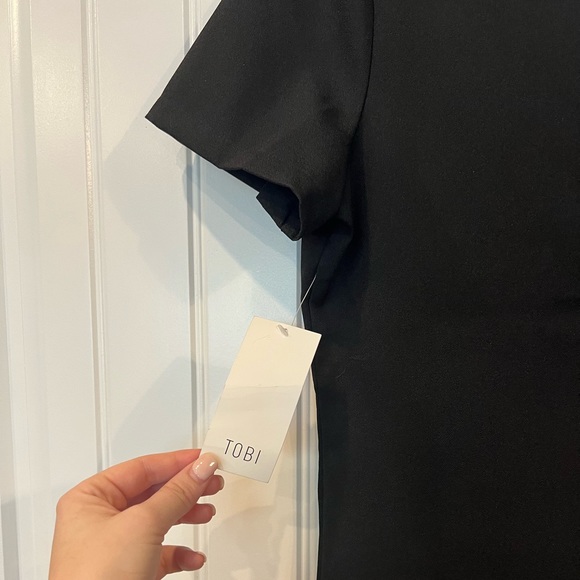 NWT Sexy Deep Cut Black dress - Picture 4 of 6